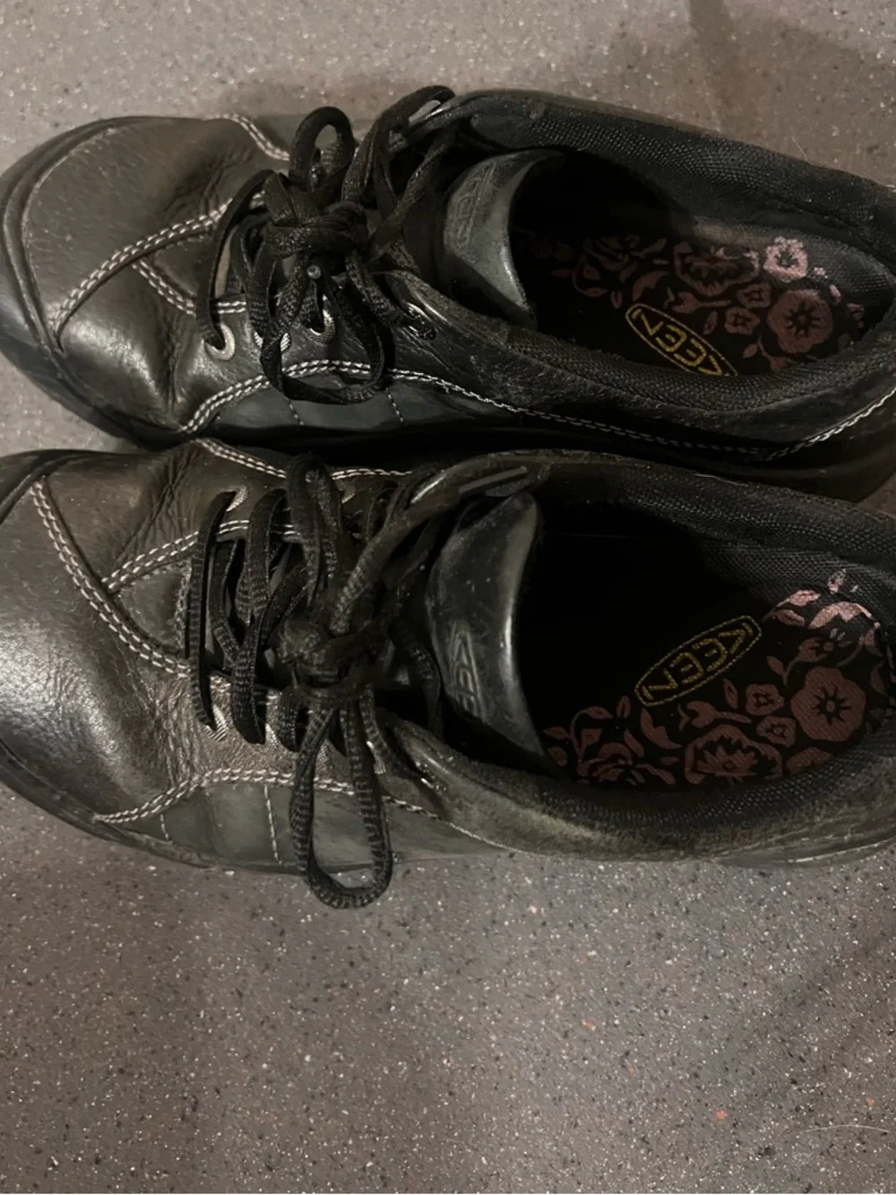 KEEN Black Leather Lace-Up women’s Oxford Shoes - Picture 1 of 5